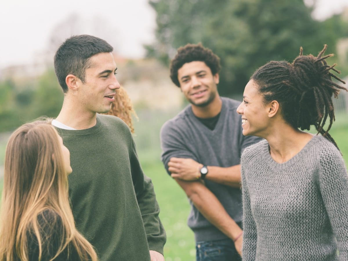 young people outside