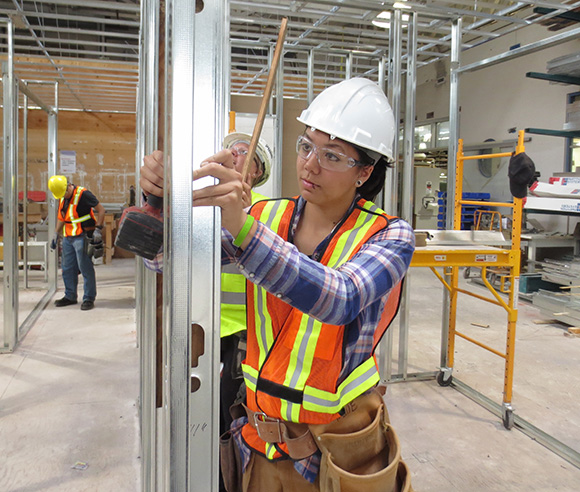 woman working in trades